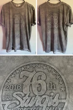 Hot Leathers Apparel Sturgis Motorcycle Rally 2016 Short Sleeve Tee Distressed