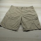 Under Armour Shorts Mens 36 Brown Cargo Ripstop Tech Nylon Performance 10 Inseam