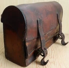 Leather Bag WW1 Antique 1916 Cavalry Veterinary J Cripps  1900s Vintage Military