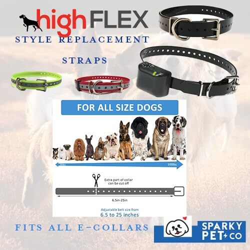 Collare di ricambio 3/4" cinturino fibbia quadrata High-Flex per Garmin, Delta, Dogtra - Foto 8 di 50
