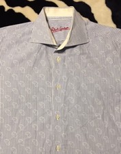 Men's Shirt Robert Graham Size 42/16.5 Long Sleeve Button Down French Cuff