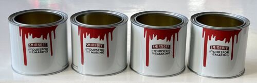 Set of 4 Designer Smirnoff Vodka Can Cups, New. - Picture 1 of 2