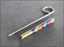 Rainbow Mango One Hitter Pipe- Brass Pipe with Wood Face-Grinder Tip