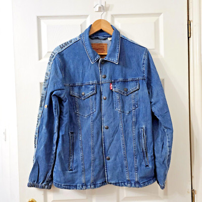Levi Strauss Limited Edition Jeansjacke Herren S BIG E Track Coach Trucker Logo