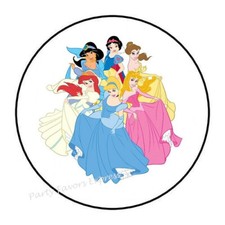 30 PRINCESSES ENVELOPE SEALS LABELS STICKERS PARTY FAVORS 1.5" ROUND