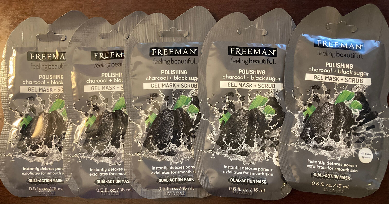 5 Freeman Feeling Beautiful Charcoal & Black Sugar Polishing Gel Mask/Scrub Skin