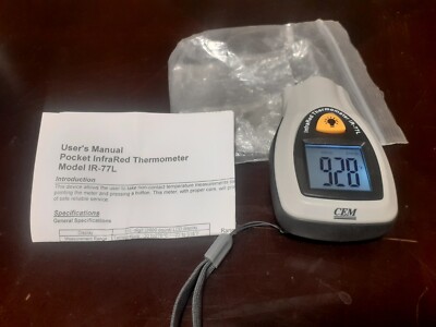 CEM IR-77L  Pocket Infrared Thermometer LCD Display