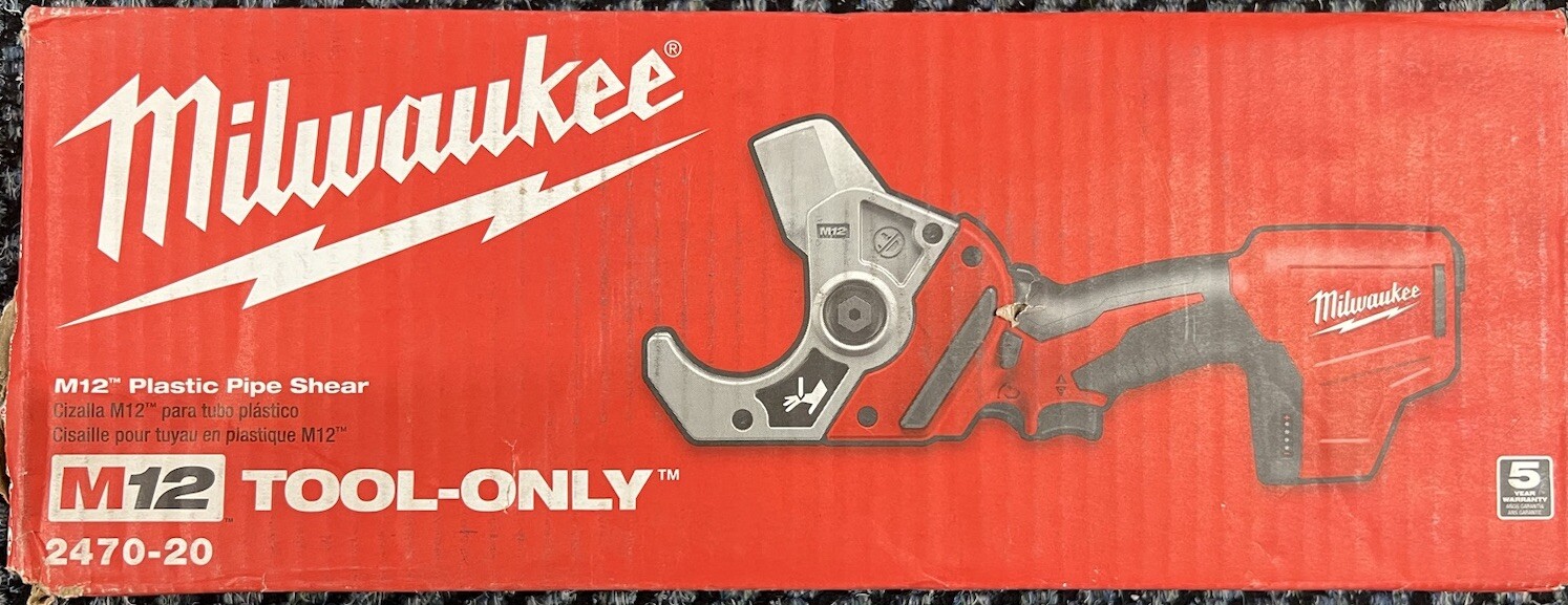 Milwaukee 2470-20 Plastic Pipe Shear 12V Lithium-Ion Cordless (Tool-Only)