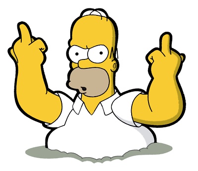 #ad Homer Simpson Finger The Simpsons sticker funny window laptop bumper vinyl decal $4.65