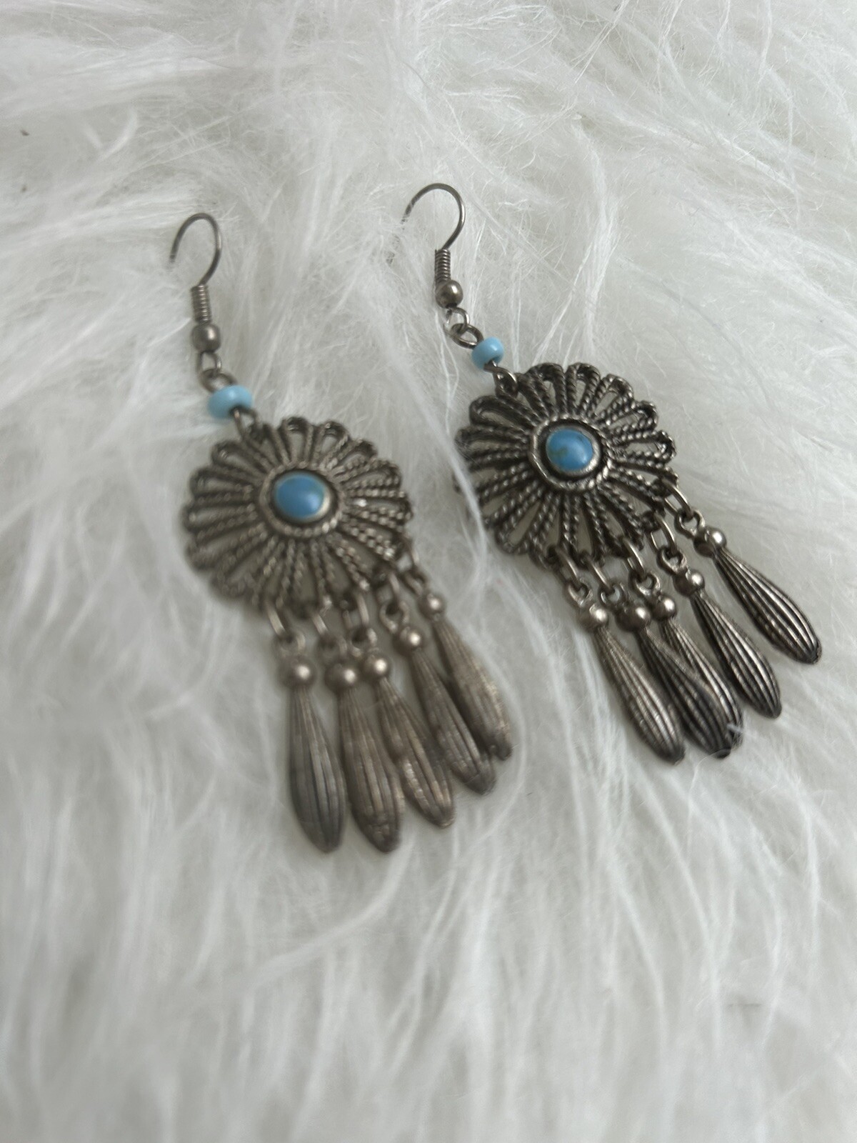 Earrings Moroccan / Berber Beads w/colorful inlays, handmade