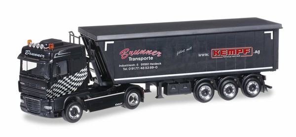 "Herpa 304825 Spur H0 1/87 Daf 105 Xf Sc StöFfelliner-Sattelzug \"Brunner\""-image