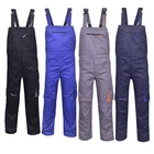 Bib and Brace Overalls Heavy Duty Work Trousers Dungaress 4 Colours Pockets
