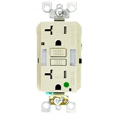 LEVITON X7892-IV GFCI TR RECEPTACLE, 20A 125V,  IVORY