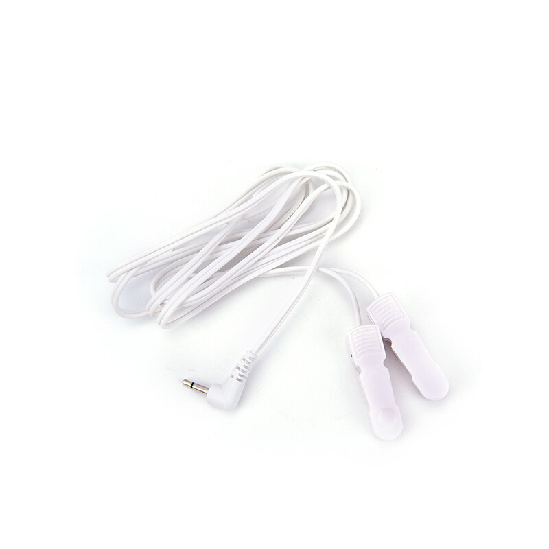 Electrode Lead Wires with 2 Ear Clips for Tens Machine Massager 2.5=y