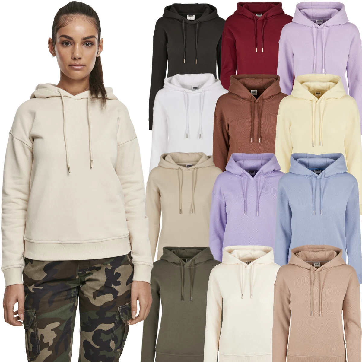 Urban Classics Ladies Organic Hoody Sweatshirt Hoodie Pullover 100% Bio Cotton
Opens in a new window