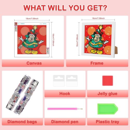 DIY 5D Diamond Painting Kit with Frame - Mickey - Picture 4 of 7