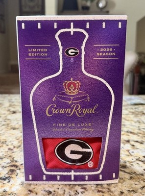 Georgia Bulldogs - Crown Royal 2026 Limited Edition Box & Bag Only. NO ALCOHOL!