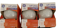 GE 40w Soft White G25 Globe Shape 370 Lumen Decorative Vanity E26 screw 3 Bulbs