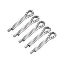 Split Cotter Pin - 3.5mm x 20mm 304 Stainless Steel 2-Prongs Silver Tone 5Pcs