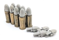 Vintage Mattel Shootin' Shells Toy Bullets : 8 Casings  12 Projectile Tips