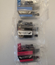3 Brother LC3013 Ink Jet Cartridges Black Cyan Magenta