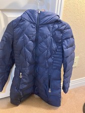 Tommy Hilfiger Women's Blue Down Puffer Jacket w/Removable Hoodie Size Medium