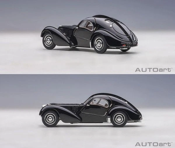 AUTOart 1/43 Bugatti Type 57SC Atlantic 1938 modello ruota disco nero nuovo - Immagine 2 di 4