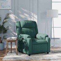 Relaxsessel Stoff DunkelgrüN Sessel Mit Verstellbarer RüCkenlehne
