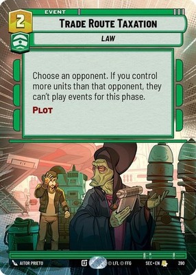 1 x Trade Route Taxation - Hyperspace - Secrets of Power - NM-Mint - Star Wars U
