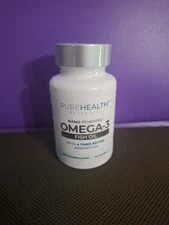 Pure Health Research Omega-3 Fish Oil NANO POWERED 60 Softgels 4x Better Absorp