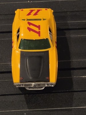 Aurora AFX Slot Car #1063 DODGE CHARGER STOCK CAR #11 (Butterscotch)