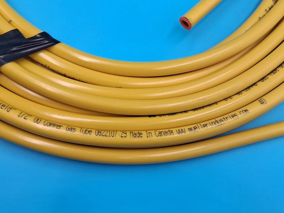 Tubo de gas de 50 pies Mueller 1/2" OD Streamline bobina de escudo de gas Foto 3 de 4