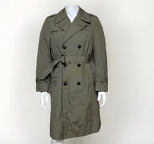 Vintage Military All Weather Trench Coat Jacket Mens 38R Sterlingwear of Boston