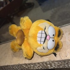Garfield 1981 Vintage Window Cling Suction Cups Plush Stuffed Cat Belly Vintage