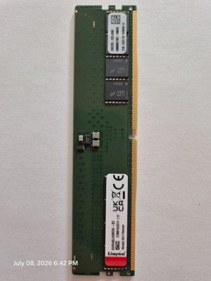 Kingston 32gb DDR5 UDIMM 4800MT/s KVR48U40BD8