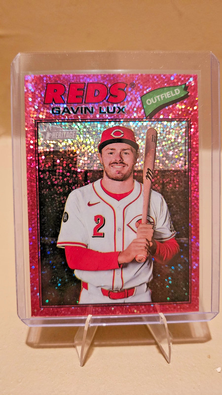 2026 Topps Heritage - Gavin Lux #352 Chrome Pink Sparkle Refractor