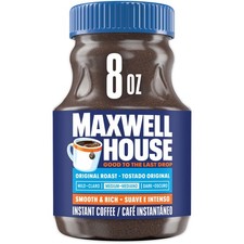 Maxwell House Original Roast Instant Coffee, 8 oz Jar 8 Oz, Blue