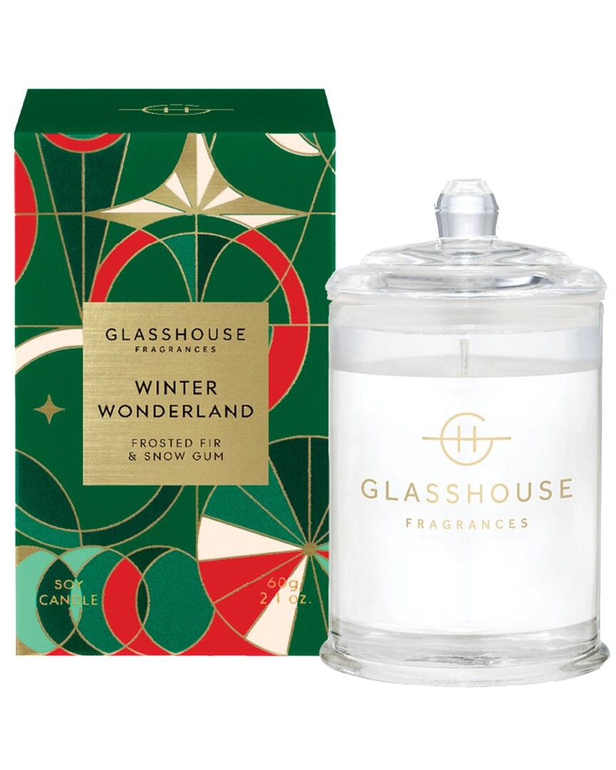 Ароматическая свеча Glasshouse Winter Wonderland, 60 г, зеленая