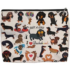 Dachshund Makeup Bag for Women - Lightweight Travel Pouch with Lining, High-d...