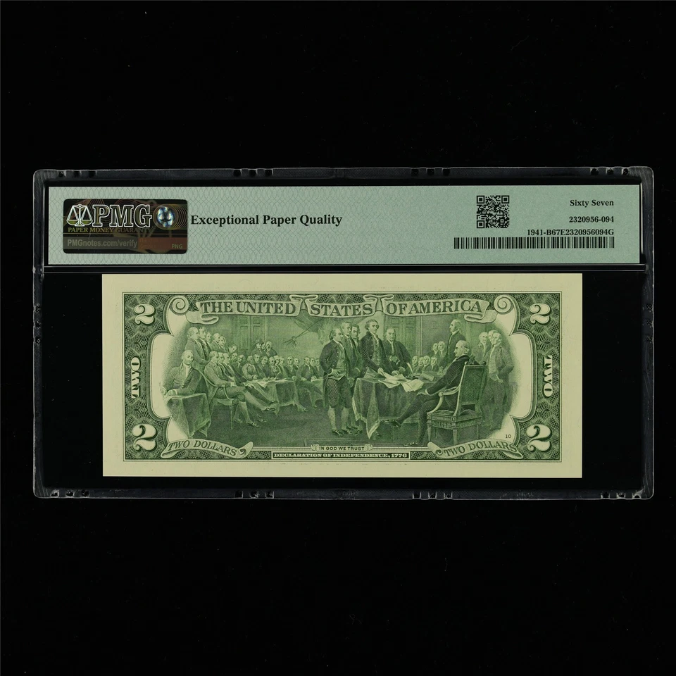 2017AFederal Reserve Note New York 2Dollars Fr#1941-B PMG 67EPQ SuperbGem UNC - Image 2 of 4