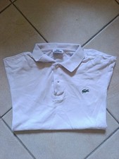 🐊Polo Lacoste Uomo Bianca Taglia 3 S Size Mezza Manica 100% Cotone