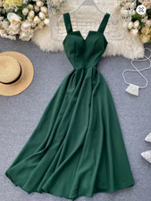 Dress Women Neck Long Party Evening Dresses Sexy Tank Backless Holiday Vestidos