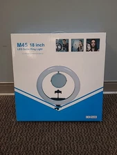 M45 18 Inch LED Selfie Ring Light for Photography and Makeup - Dimmable