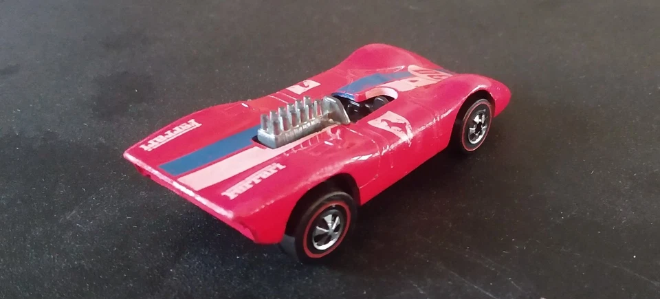 RARE REAR CAPS!!  Hot Wheels Redline ferrari 312p flying colors very nice - Image 3 of 4