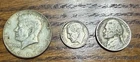 1967 kennedy half dollar 40% Sil Unmarked  Dime ‘D’ ‘51 coin Unmarked Nickel ‘40