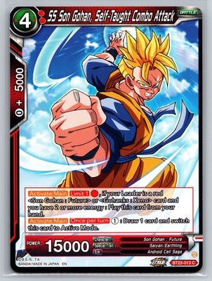 SS Son Gohan Self-Taught Combo Attack BT23-013 C DBS Zenkai Battle Card