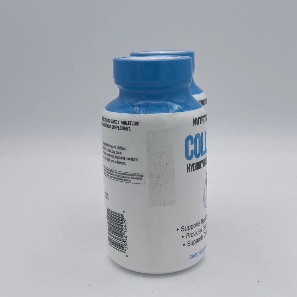 Nutrition Works Hydrolyzed Collagen 500 mg 90 Tablets Expires 10/2025 Lot Of 2 - Imagem 2 de 4