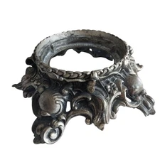 Vtg Pitman Dreitzer Metal Silver Tone Punch Bowl Stand Base No.11-1Colony Patina