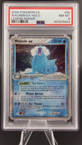 2006 Walrein ex 89/92 EX Legend Maker Holo Psa 8 Low Pop