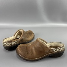 Ugg Kohala Mule Clog Slide Womens Shoes Size 7 Distressed Leather Boho Sherling